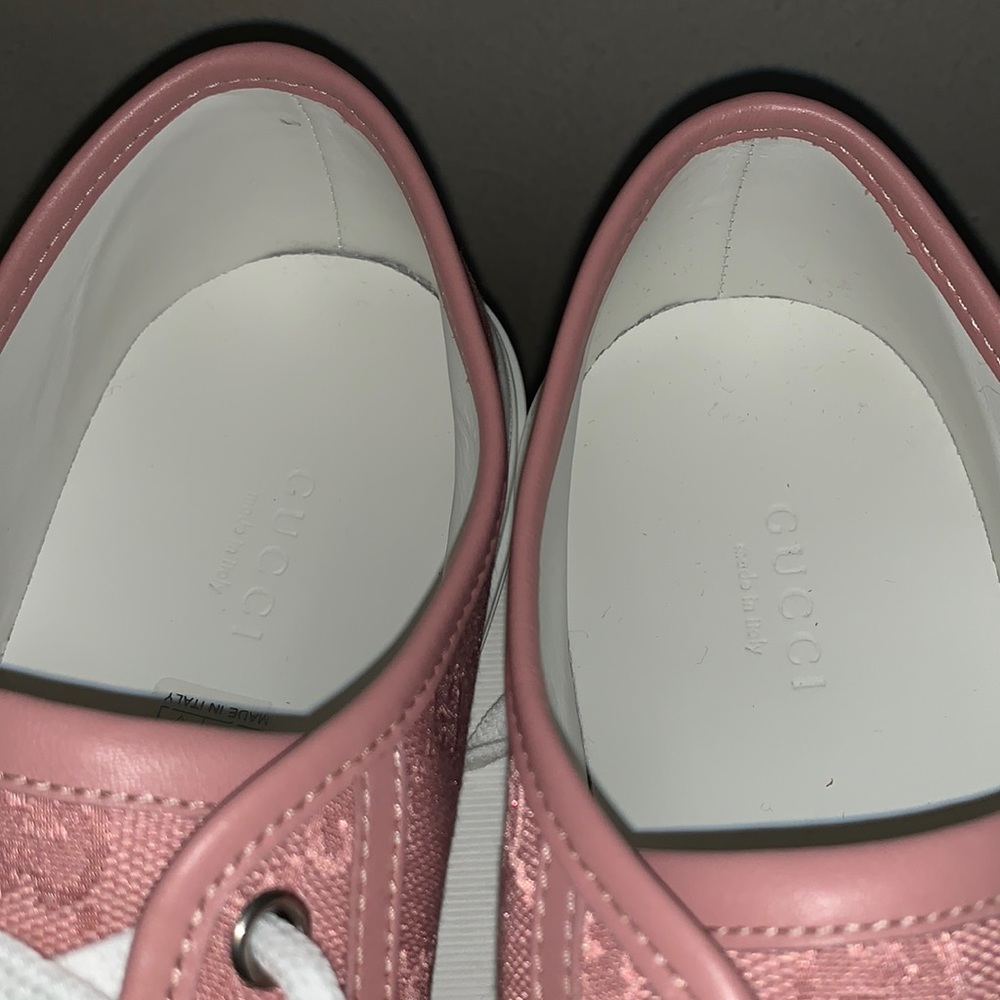 🛑SOLD🛑Gucci Women’s GG Soft Pink Leather/Canvas Sneakers, Size: 40 - Picture 7 of 9